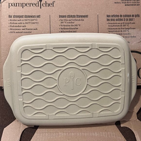 Pampered Chef Medium Stone Bar Pan NEW - Picture 6 of 7